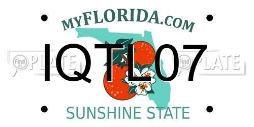 IQTL07 Florida License Plate