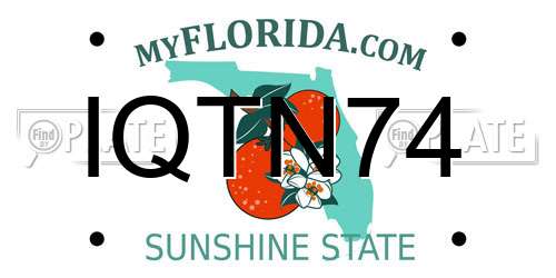 IQTN74 Florida License Plate