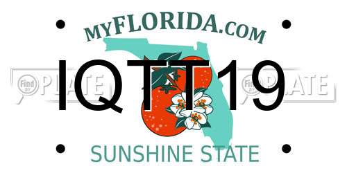 IQTT19 Florida License Plate