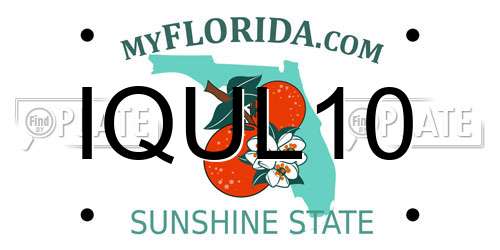 IQUL10 Florida License Plate
