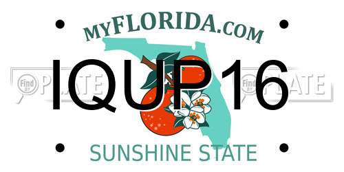 IQUP16 Florida License Plate