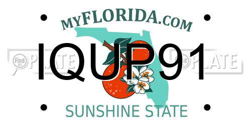 IQUP91 Florida License Plate