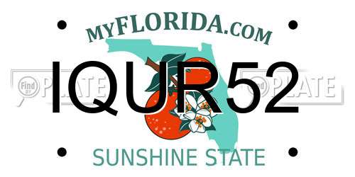 IQUR52 Florida License Plate