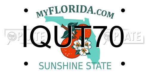 IQUT70 Florida License Plate