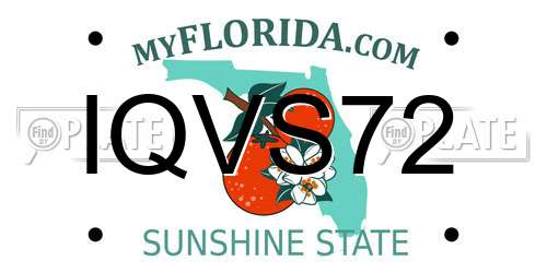 IQVS72 Florida License Plate