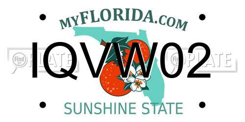 IQVW02 Florida License Plate