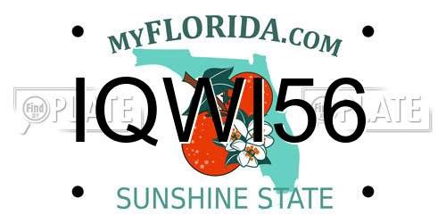 IQWI56 Florida License Plate