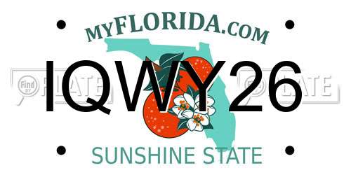 IQWY26 Florida License Plate