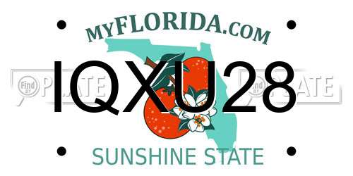 IQXU28 Florida License Plate