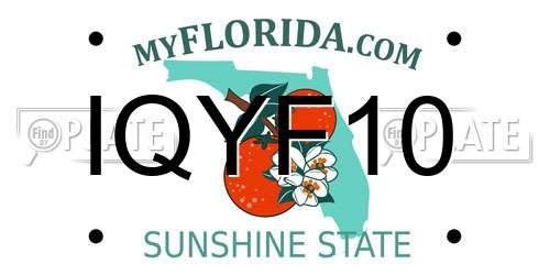 IQYF10 Florida License Plate