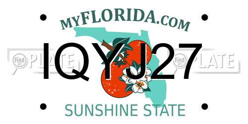 IQYJ27 Florida License Plate