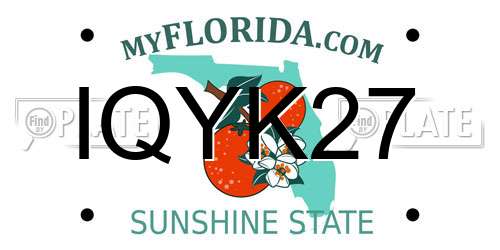 IQYK27 Florida License Plate