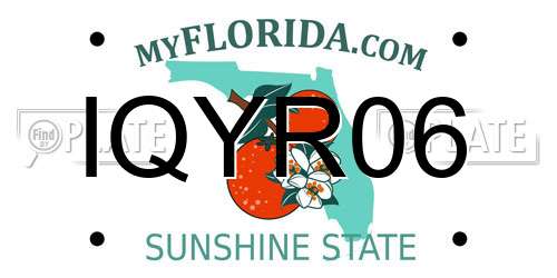 IQYR06 Florida License Plate