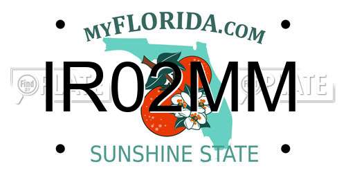 IR02MM Florida License Plate