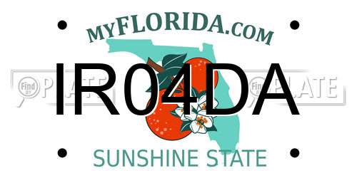 IR04DA Florida License Plate