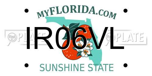 IR06VL Florida License Plate