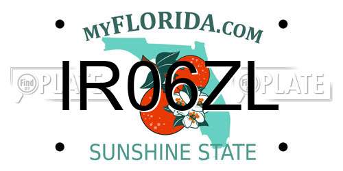IR06ZL Florida License Plate