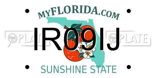 IR09IJ Florida License Plate