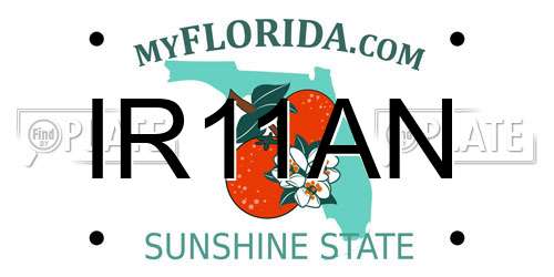 IR11AN Florida License Plate
