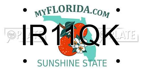 IR11QK Florida License Plate