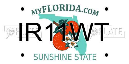 IR11WT Florida License Plate
