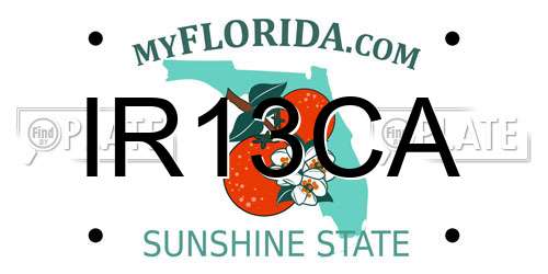 IR13CA Florida License Plate