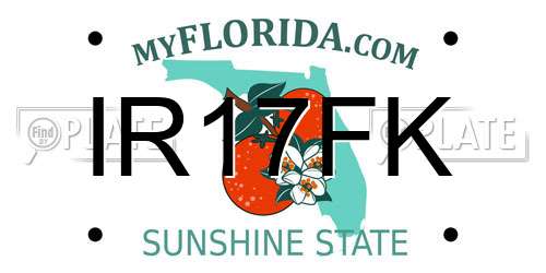 IR17FK Florida License Plate