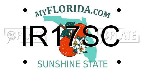 IR17SC Florida License Plate