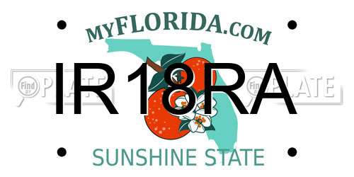 IR18RA Florida License Plate
