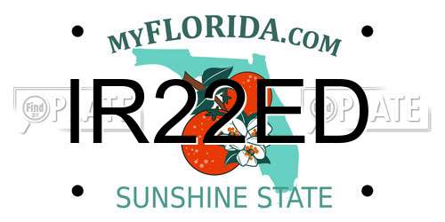 IR22ED Florida License Plate