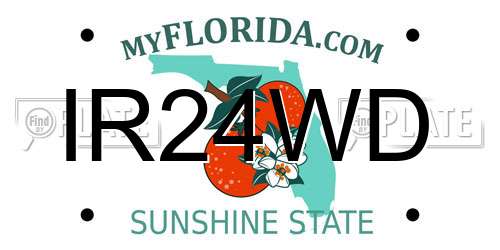 IR24WD Florida License Plate