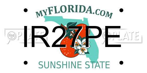 IR27PE Florida License Plate