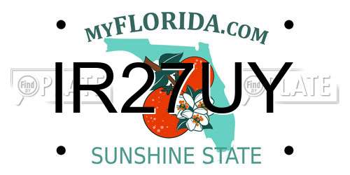 IR27UY Florida License Plate