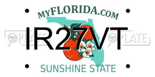 IR27VT Florida License Plate
