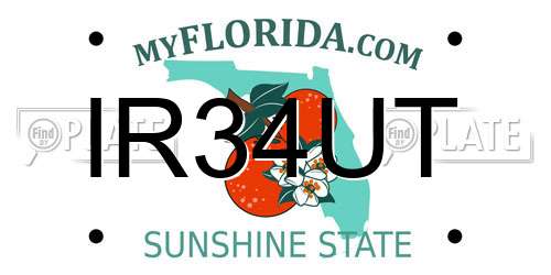 IR34UT Florida License Plate