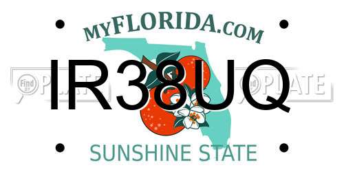 IR38UQ Florida License Plate
