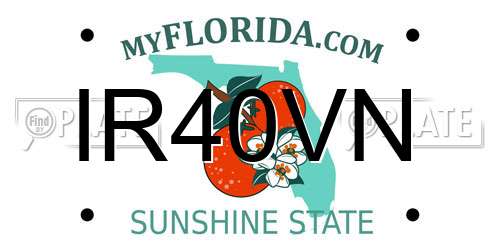 IR40VN Florida License Plate
