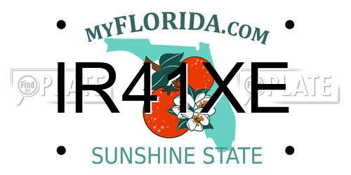 IR41XE Florida License Plate