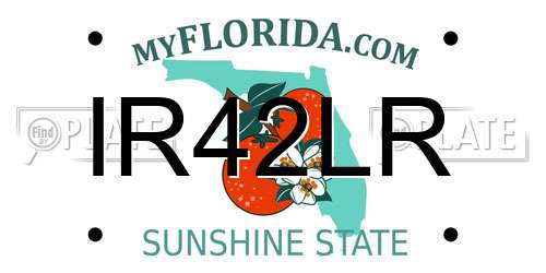 IR42LR Florida License Plate