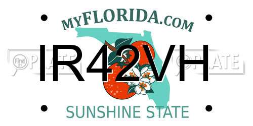 IR42VH Florida License Plate