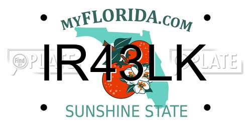 IR43LK Florida License Plate
