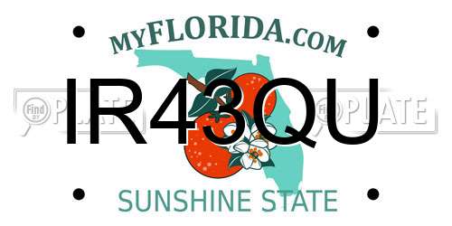 IR43QU Florida License Plate