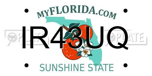 IR43UQ Florida License Plate