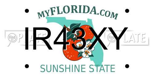IR43XY Florida License Plate