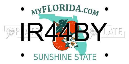 IR44BY Florida License Plate
