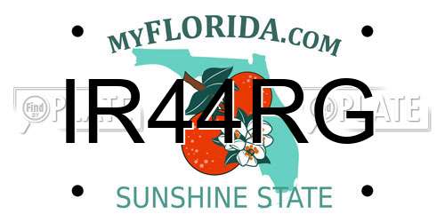 IR44RG Florida License Plate
