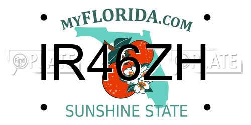 IR46ZH Florida License Plate