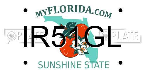 IR51GL Florida License Plate
