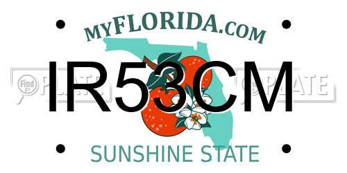 IR53CM Florida License Plate