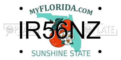 IR56NZ Florida License Plate